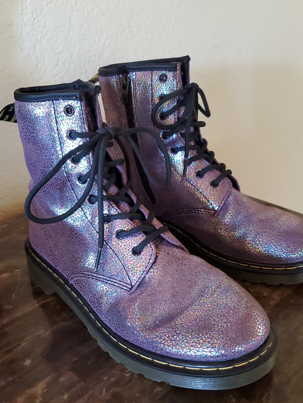 Like NEW Dr Martens Delaney Iridescent Boots